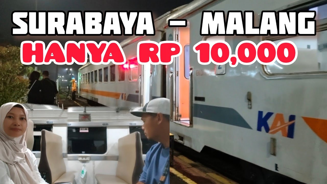 cuma 10 ribu Surabaya-Malang naik kereta KA Penataran, review kereta lokal