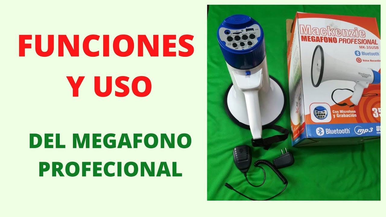 FUNCIONES Y USO DEL MEG&Aacute;FONO PROFECIONAL