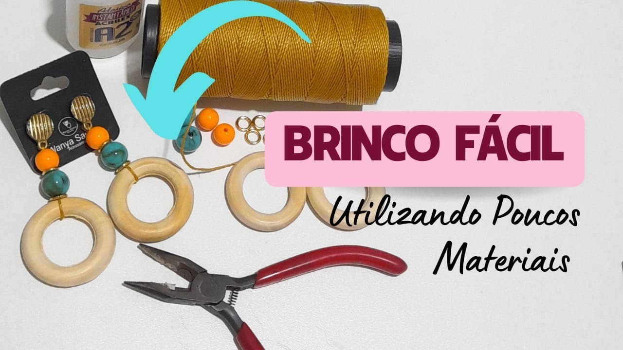 COMO FAZER BRINCO LINDO E LEVINHO COM AQUELAS SOBRINHAS DE MATERIAIS ( PASSO A PASSO - VÍDEO 1)