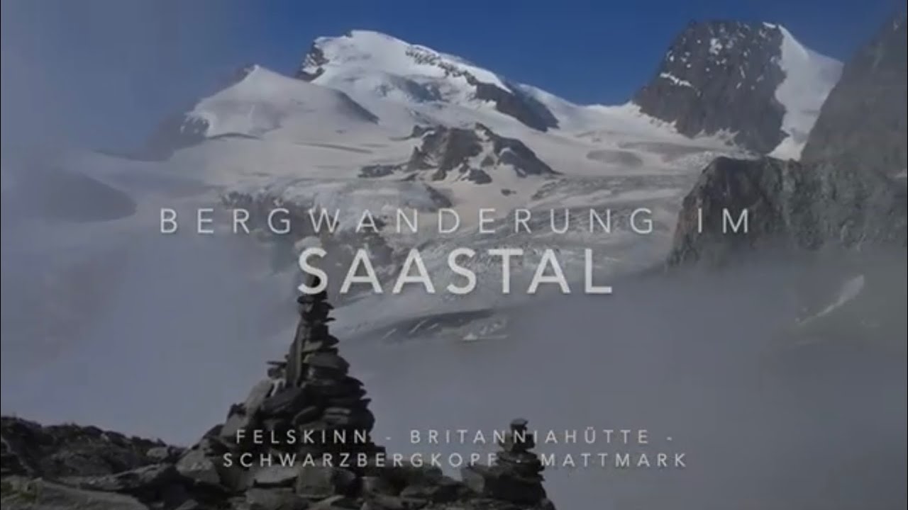 Bergwanderung Saastal: Felskinn - Britanniahütte  - „Mattmark Glacier Trail“ (Wallis / Schweiz)