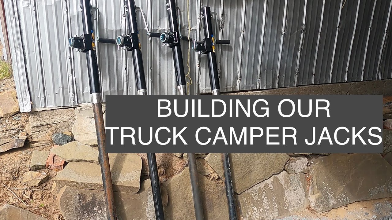 Unloading Our Camper & Building DIY Truck Camper Jacks #truckcamper