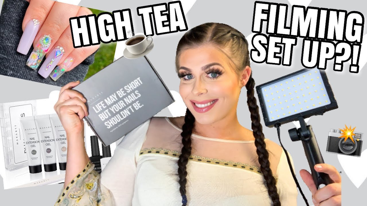 📸 How To Film Nail Tutorials for Beginners | Makartt High Tea Polygel Kit | Overhead Filming Set Up