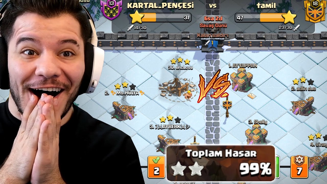 SONUNCUYKEN 1. YE SALDIRMAK !! KLAN SAVAŞI LİGİ 4 GÜN -  Clash of Clans