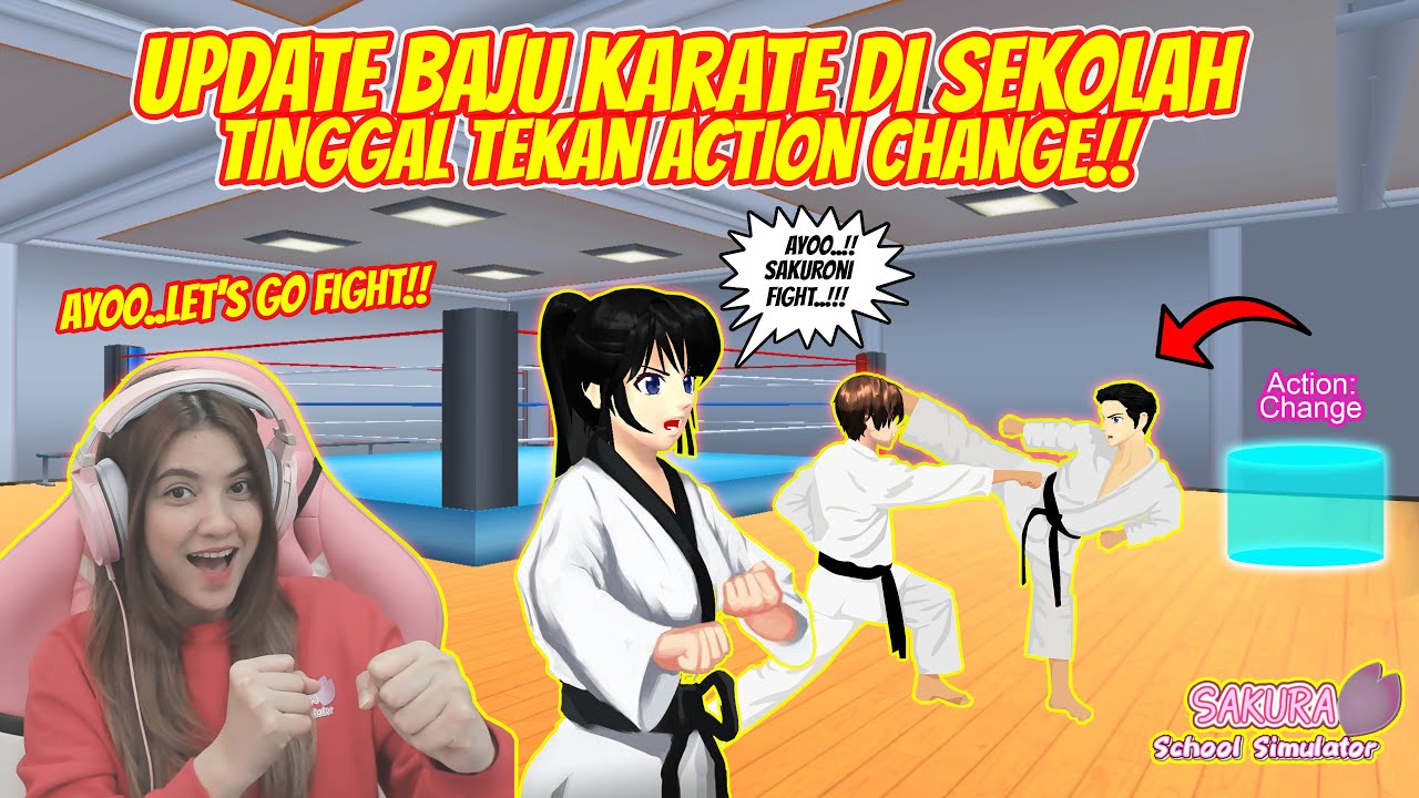 DI GYM SEKOLAH UDAH ADA UPDATE BAJU KARATE!! TINGGAL ACTION AJA!! SAKURA SCHOOL SIMULATOR-PART 660
