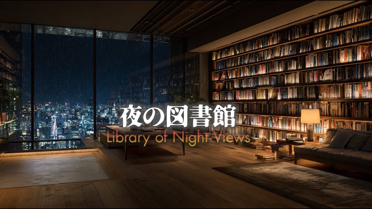 Library of Night Views | Peaceful Lofi Ambience