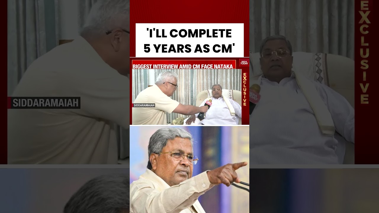 Karnataka CM Siddaramaiah Exclusive Interview With Rajdeep Sardesai: 'I Will Be CM For Five Years'