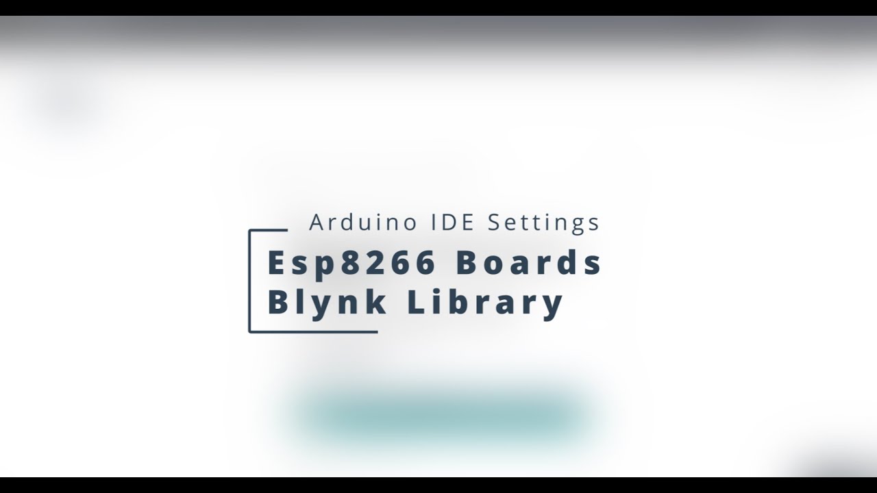 Blynk and ESP8266 in Arduino IDE