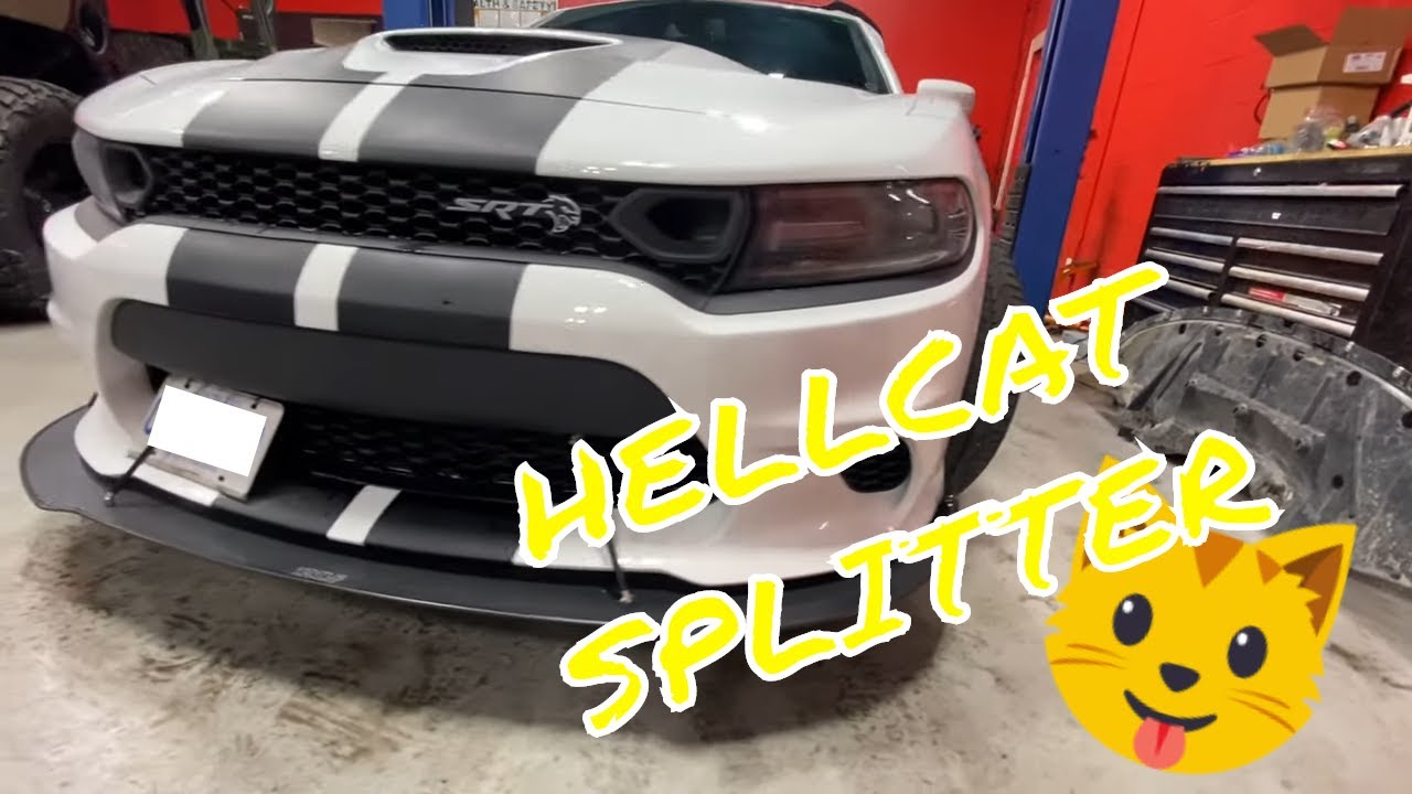 DODGE CHARGER HELLCAT SPLITTER AERO INSTALL *HOW TO* Ventus Autoworks!!!
