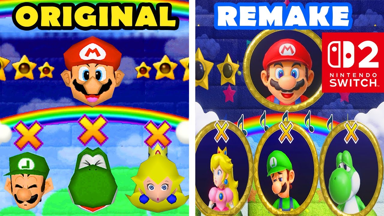 Mario Party Superstars (Switch 2) vs Mario Party 2 - Lucky Day of Mario vs Peach vs Yoshi (4K 60FPS)