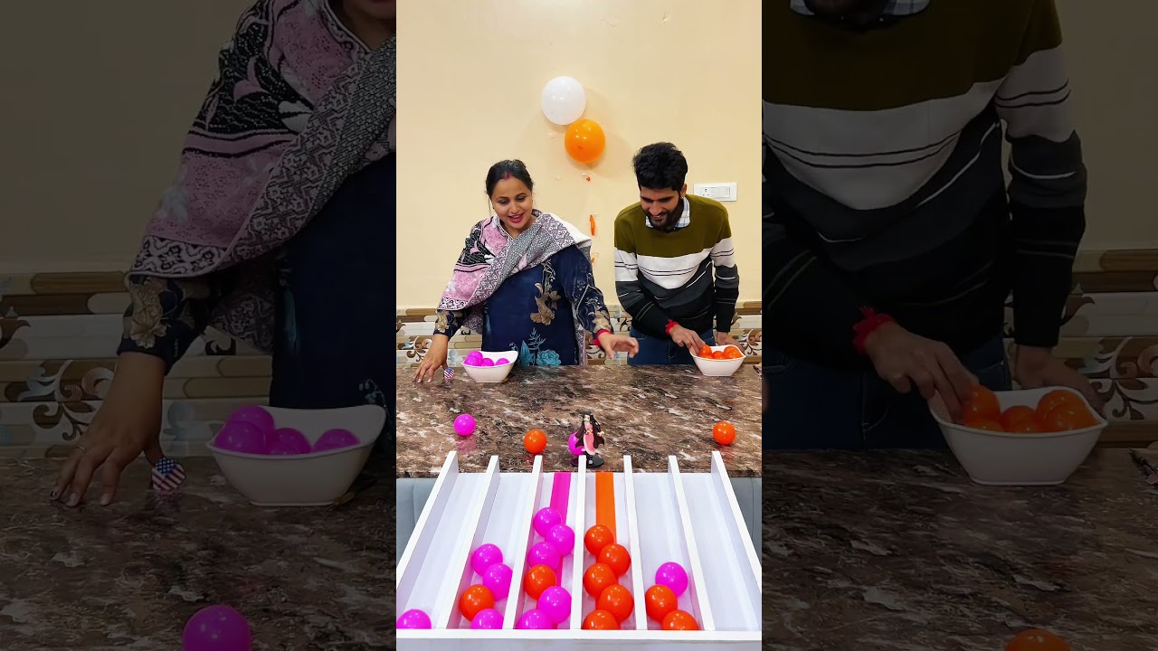 Fastest to pop all balloon wins! #ballongame #funny_local_game #villagegame #funny #games