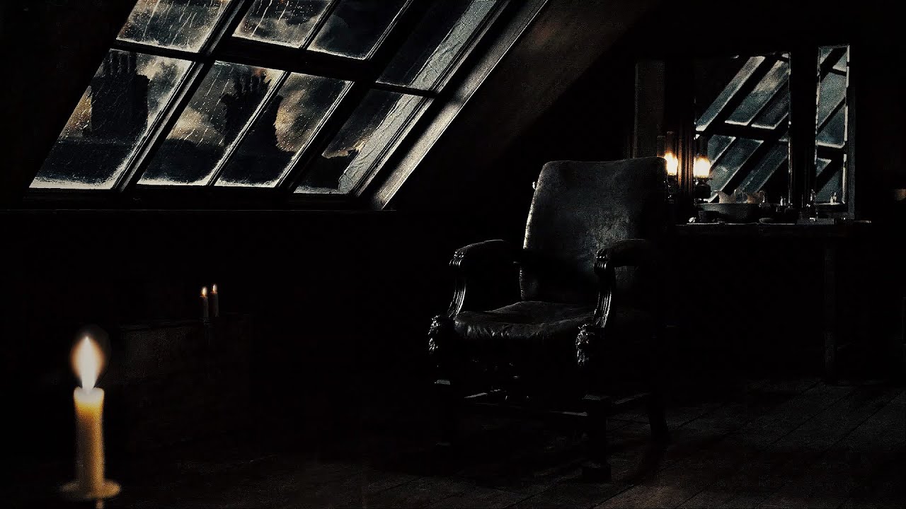 🔪 SWEENEY TODD'S ROOM | Rain & Thunder in Victorian London Ambience | Spooky ASMR