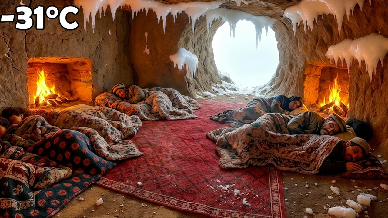 How an Afghan Family Survives Extreme Cold | Winter Cooking & Naan at −71°C