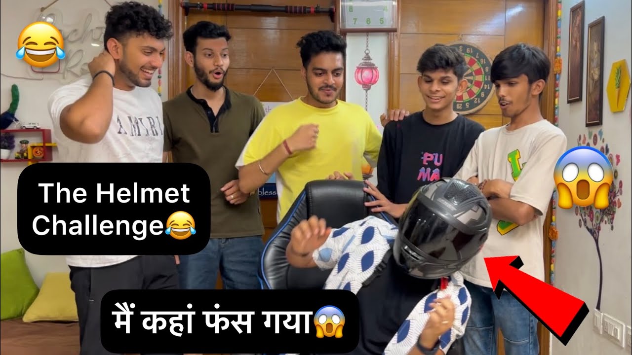 Helmet CHALLENGE😂GONE WRONG😱