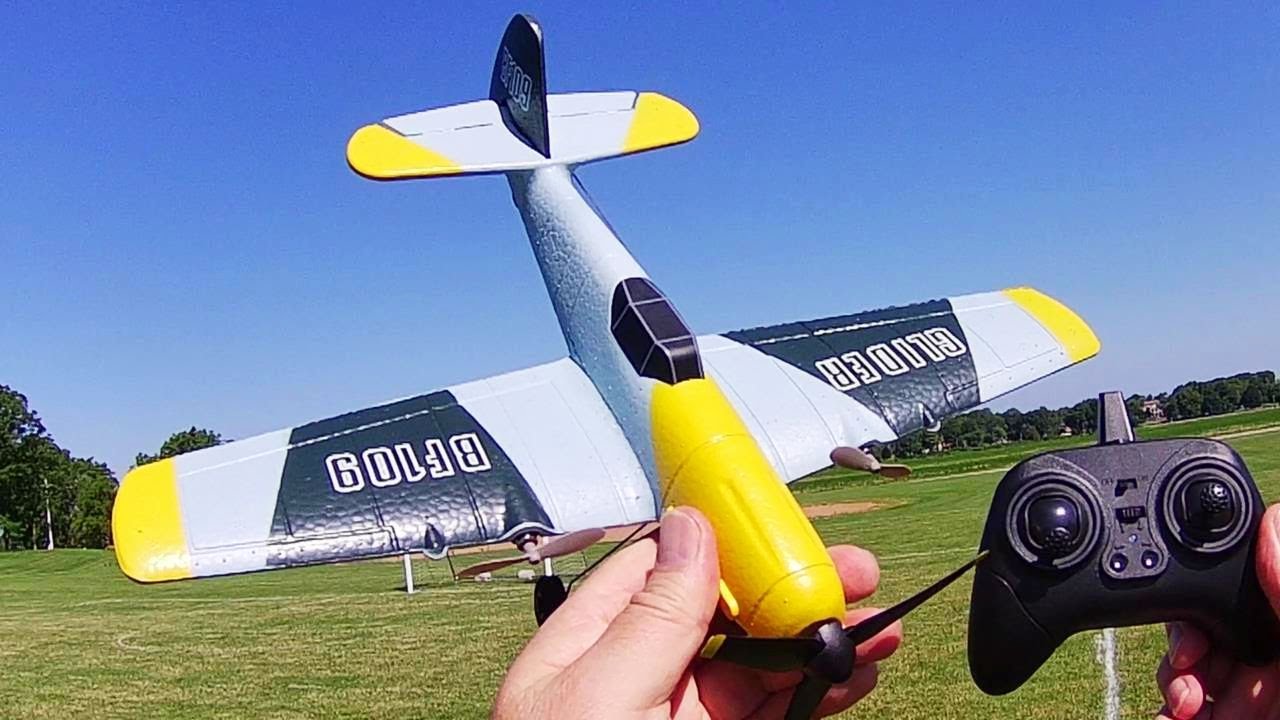 Обзор летных испытаний трехканального радиоуправляемого самолета BF109 Messerschmidt KFPLAN Z61