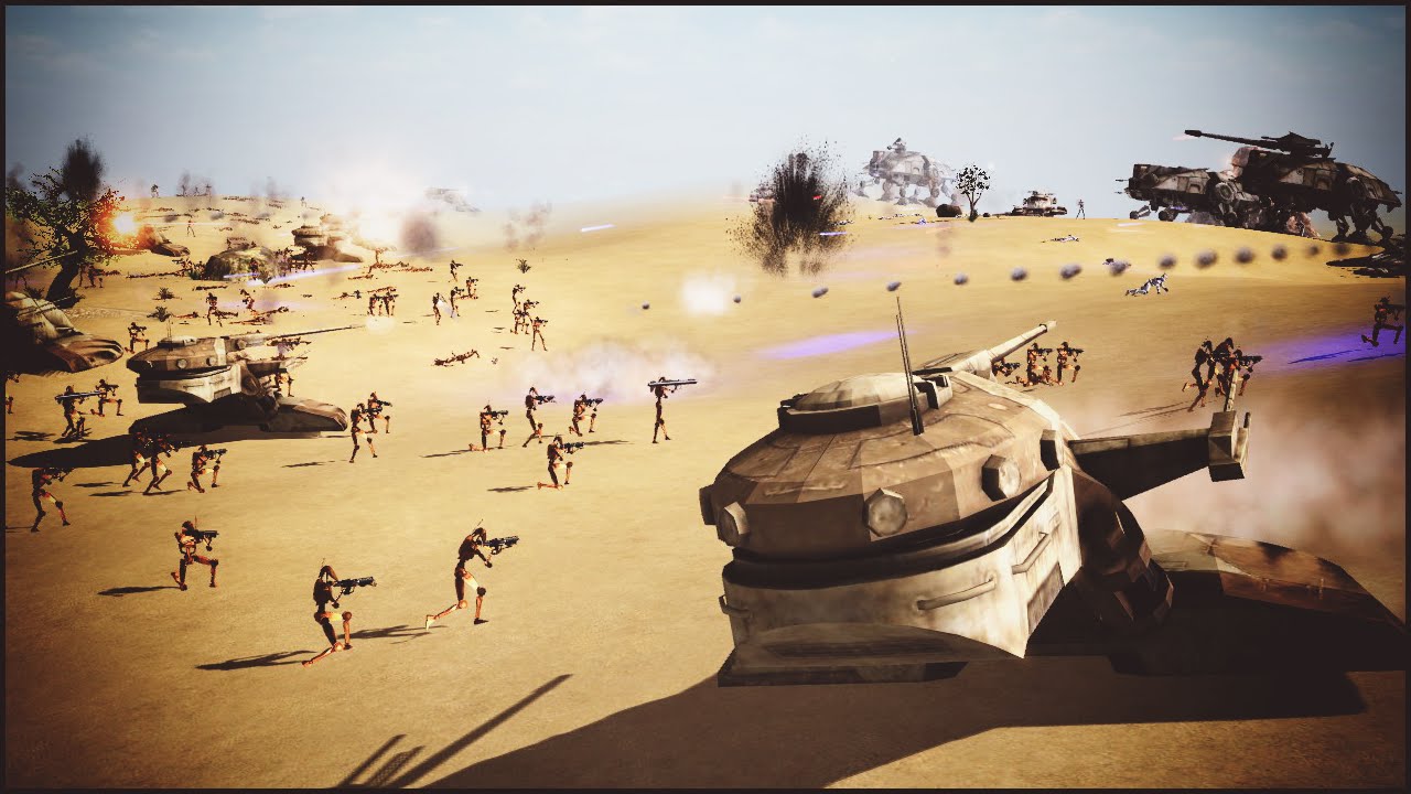 MASSIVE DROID ATTACK - Star Wars: Galaxy at War Mod Gameplay