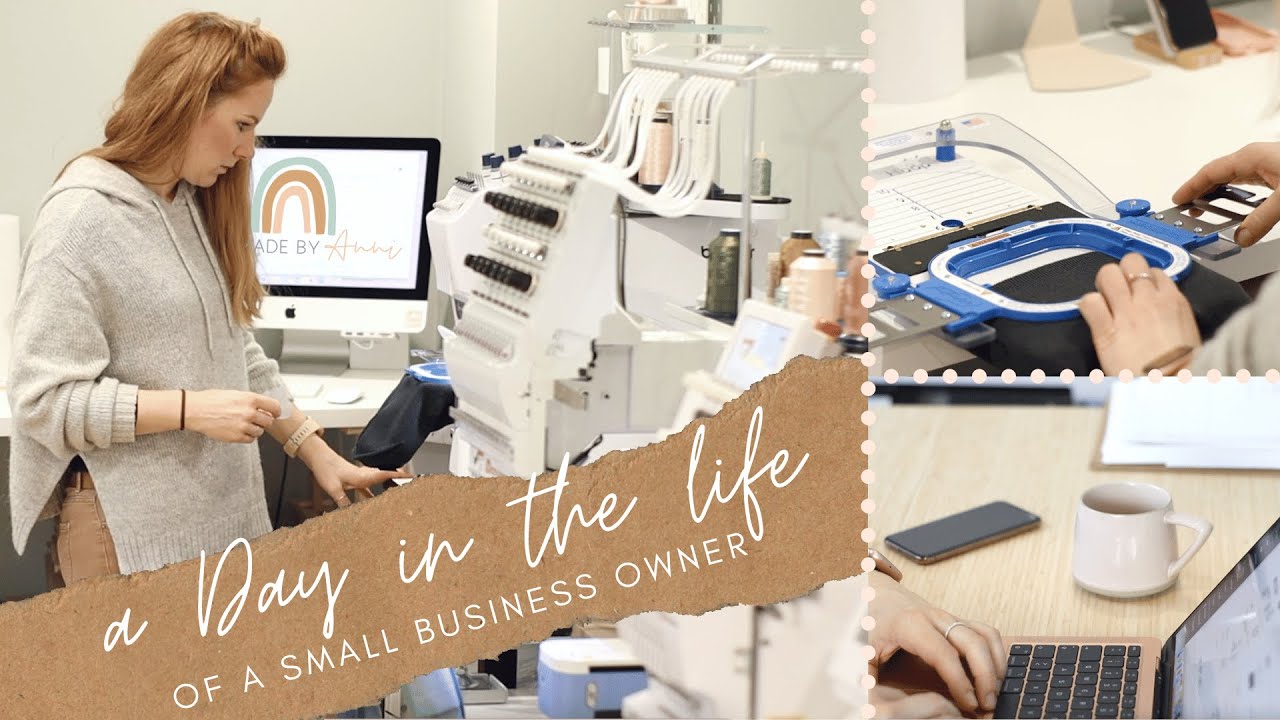 Day in the life of a small business owner // handmadebusiness // Embroiderybusiness //handmadebyanni