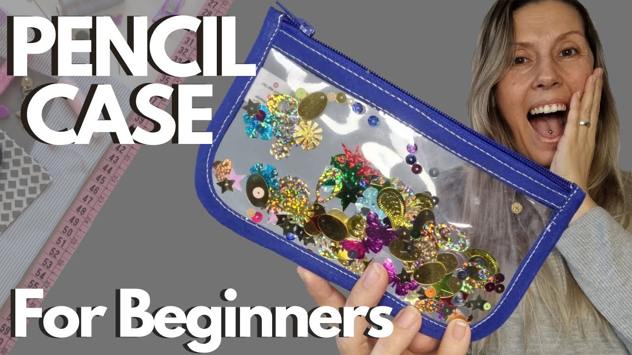 How to make an Easy  & quick pencil case [for beginners]  clear vinyl