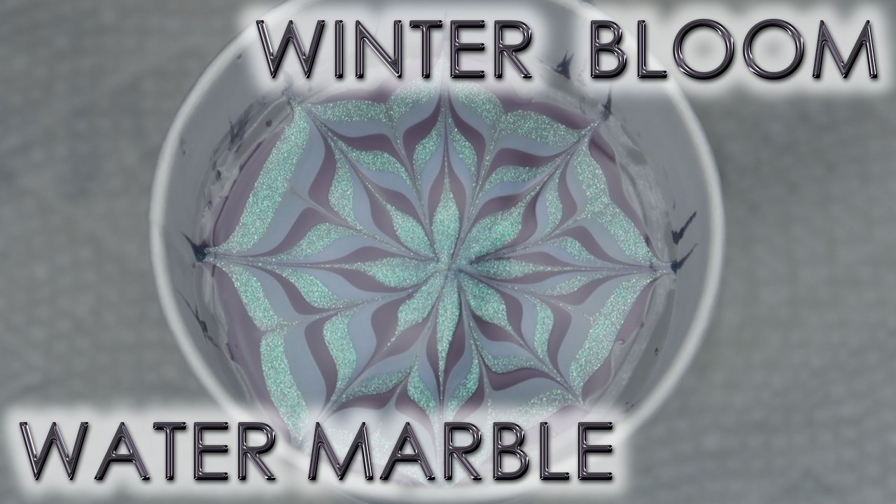 Winter Bloom | Water Marble March 2026 | DIY Nail Art Tutorial | MSLP