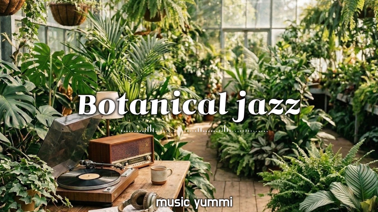 힐링 재즈 플레이리스트 🌿 Greenhouse Healing Jazz | 식물원 온실 같은 초록빛 플랜테리어 재즈, Study • Relax • Cafe BGM