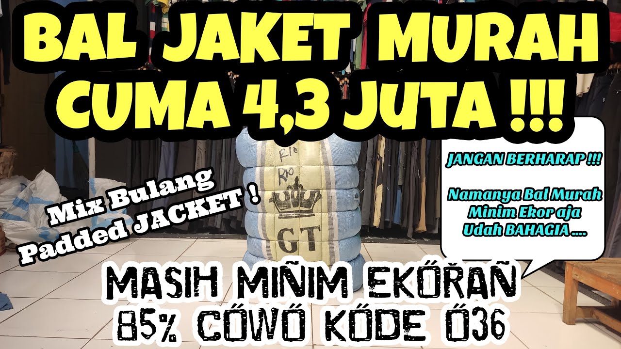 Bal Jaket Tebal GT PREMIUM / Bal Jaket Tebal Mix Bulang KODE AZJW 036