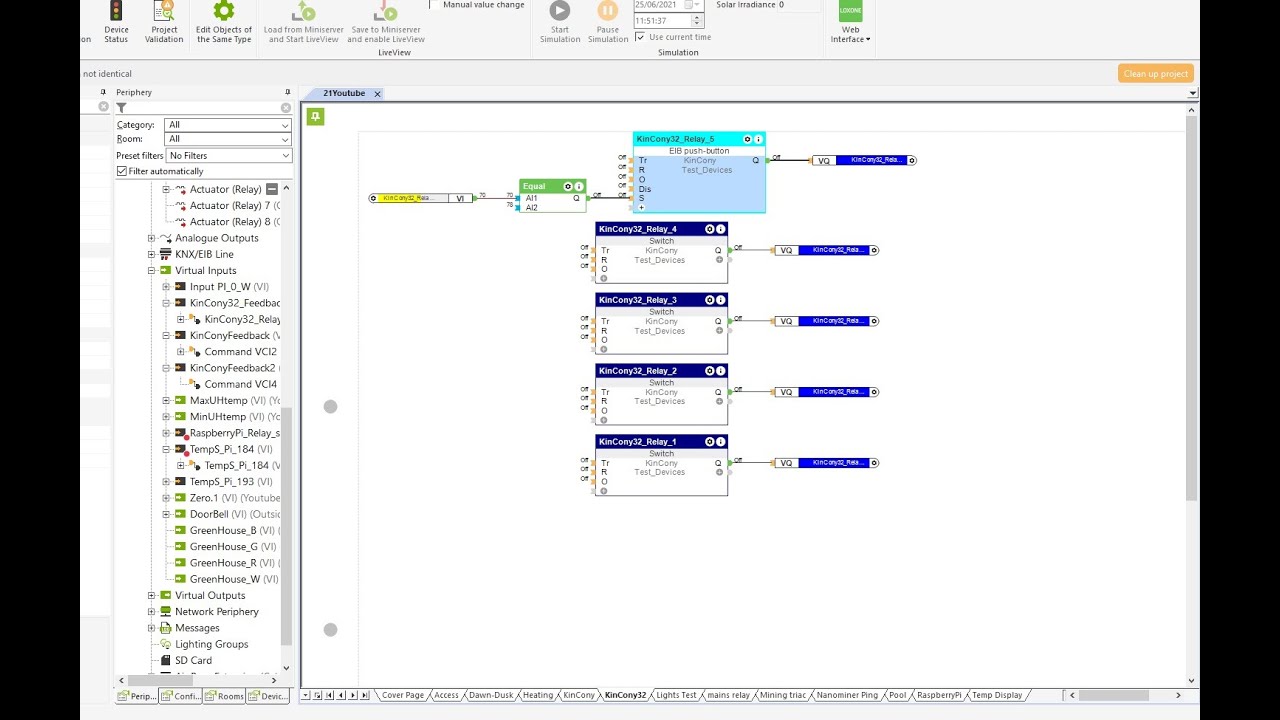 Loxone Limitless with KC868-H32B Relay Extension part 2 Feedback Relay status