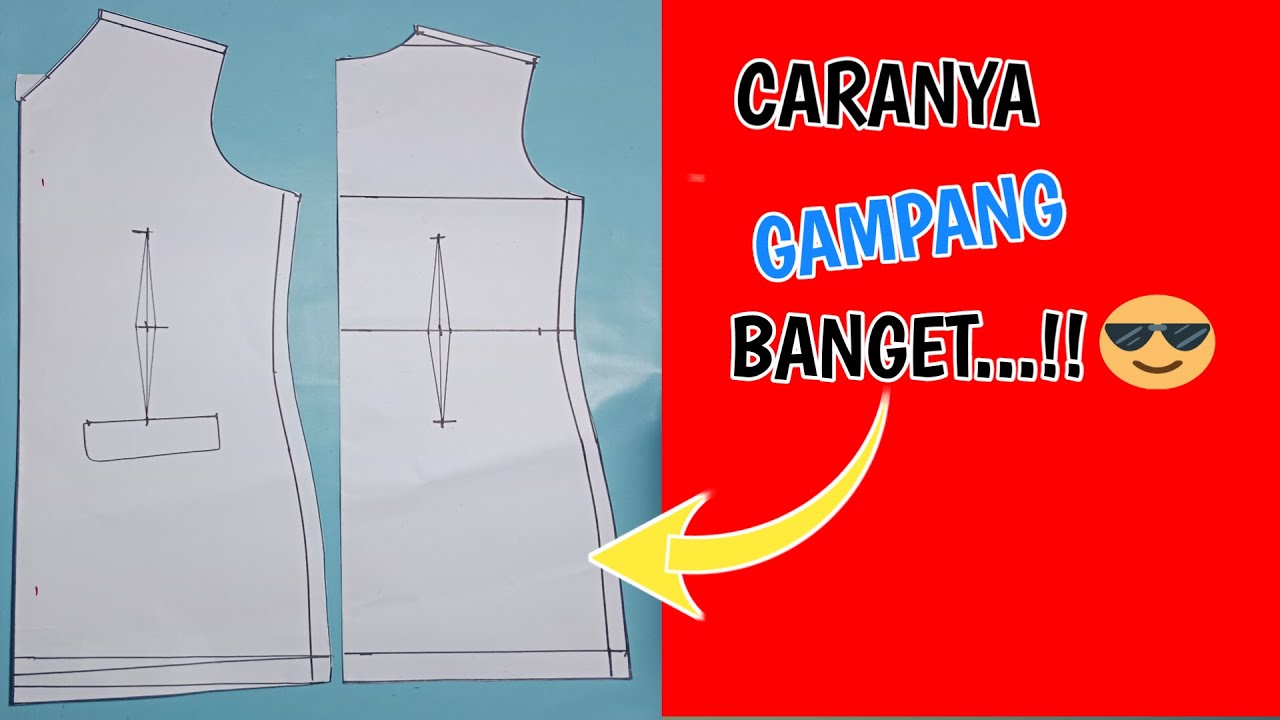 TUTORIAL MEMBUAT POLA BAJU WANITA PAKAI CARA SIMPEL DAN CEPAT