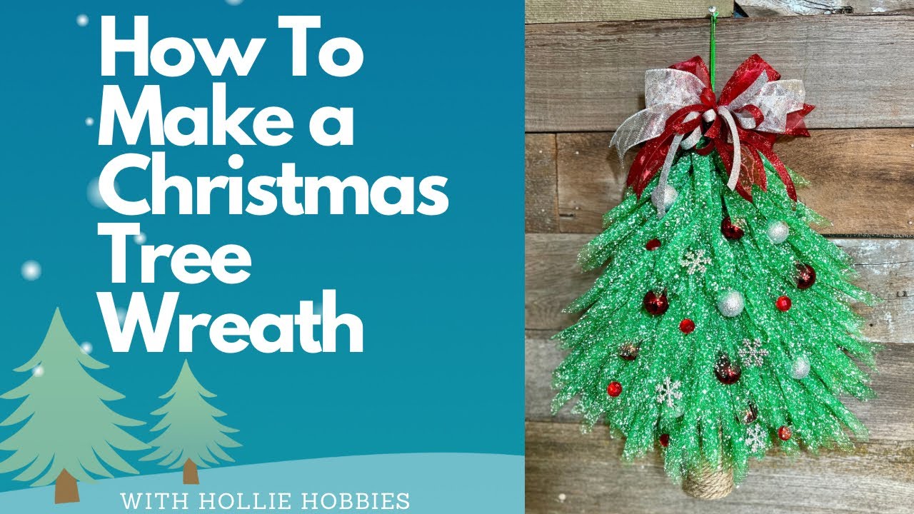Christmas Tree Wreath Tutorial/ Dollar Tree Christmas Tree Wreath/ DIY Christmas Wreath Dollar Tree