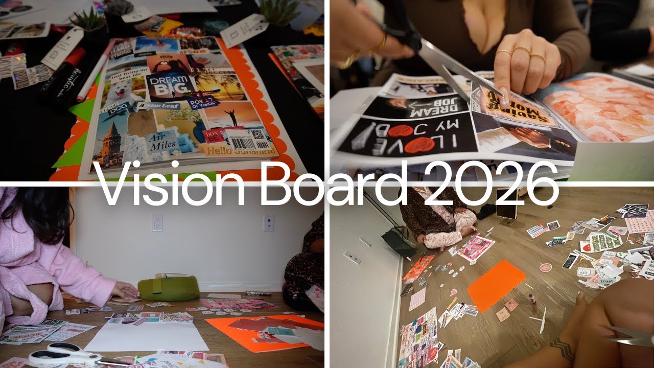 Creating my Vision Board ✨ | Vision Board Party Vlog