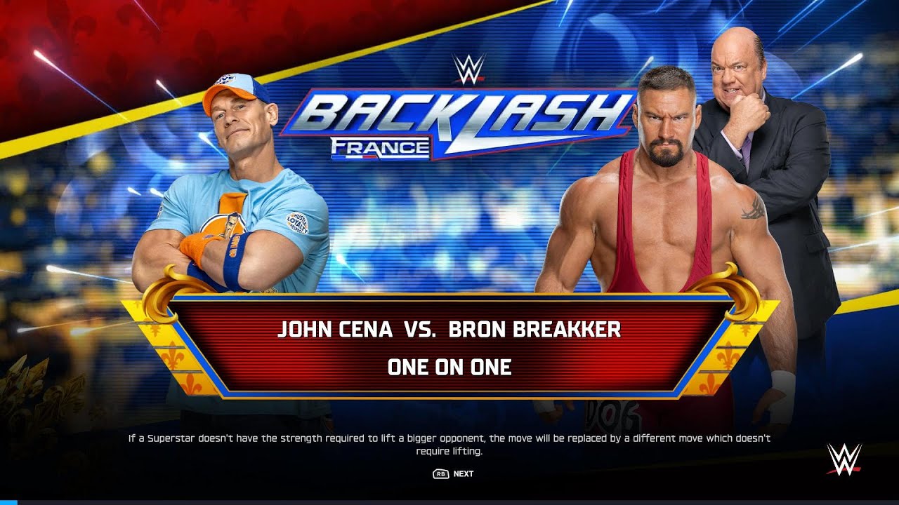 FULL MATCH : John Cena VS Bron Breakker | John Cena Vs All Wrestlers | Joh Cena Retirement tour