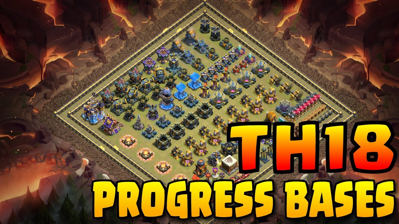 Top 5 NEW Th18 Progress Base With Link| New Th18 Progress Bases | Th18 Home Base