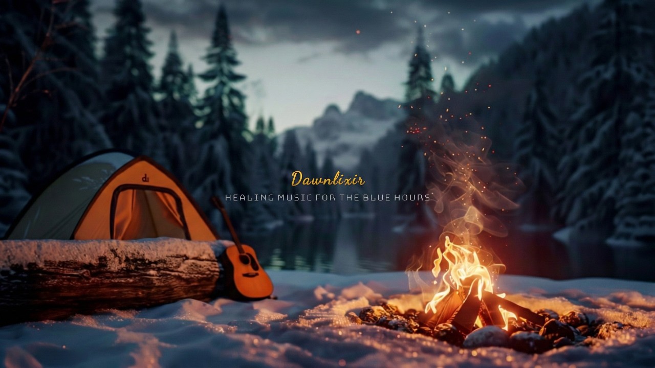 Finding Peace in Snowy Trees | Warm Acoustic Folk for Focus & Reading