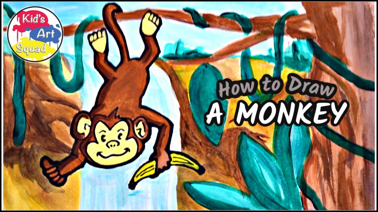 How to Draw a Monkey! | Drawing For Kids | Educational Art Videos For Kids
