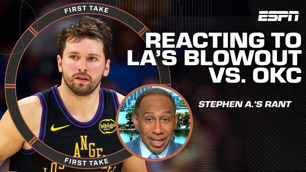Stephen A. isn&rsquo;t &lsquo;glossing over&rsquo; the Lakers&rsquo; a** whoopin&rsquo; vs. the Thunder 👀 | First Take