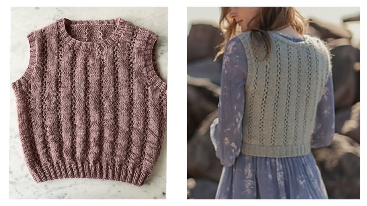 Phần 1-Đan áo gi-lê nữ, knitting a vest