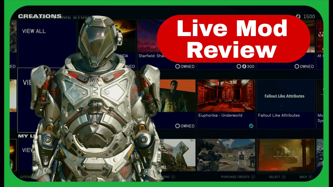 Any Good Paid Mods This Week ? |Starfield Live Mod Review Stream