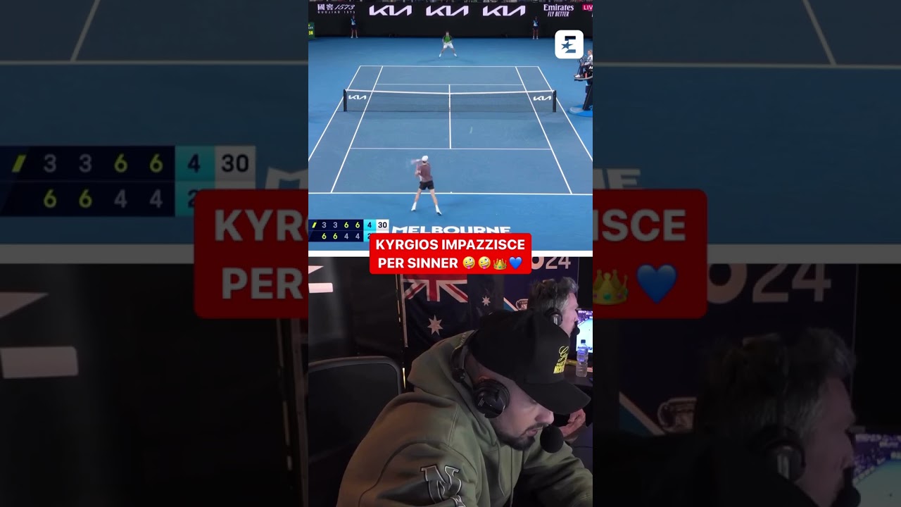 KYRGIOS impazzisce per SINNER agli AUSTRALIAN OPEN 2024🤪💘