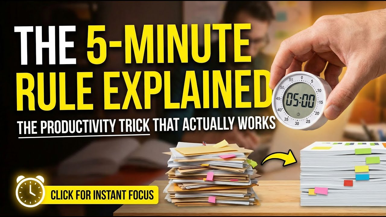 The 5-Minute Rule Explained: The Productivity Trick That Actually Works