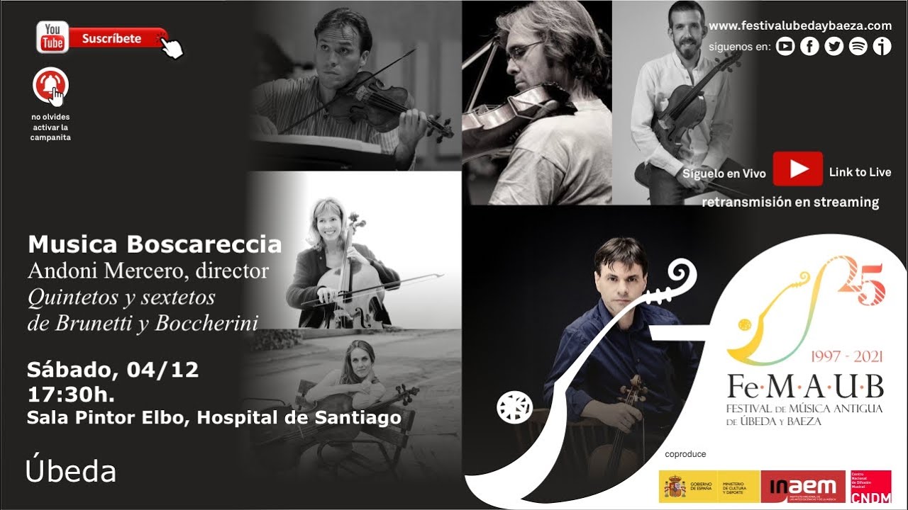 Brunetti y Boccherini – Musica Boscareccia, Andoni Mercero, dir. – XXV FeMAUB 2021