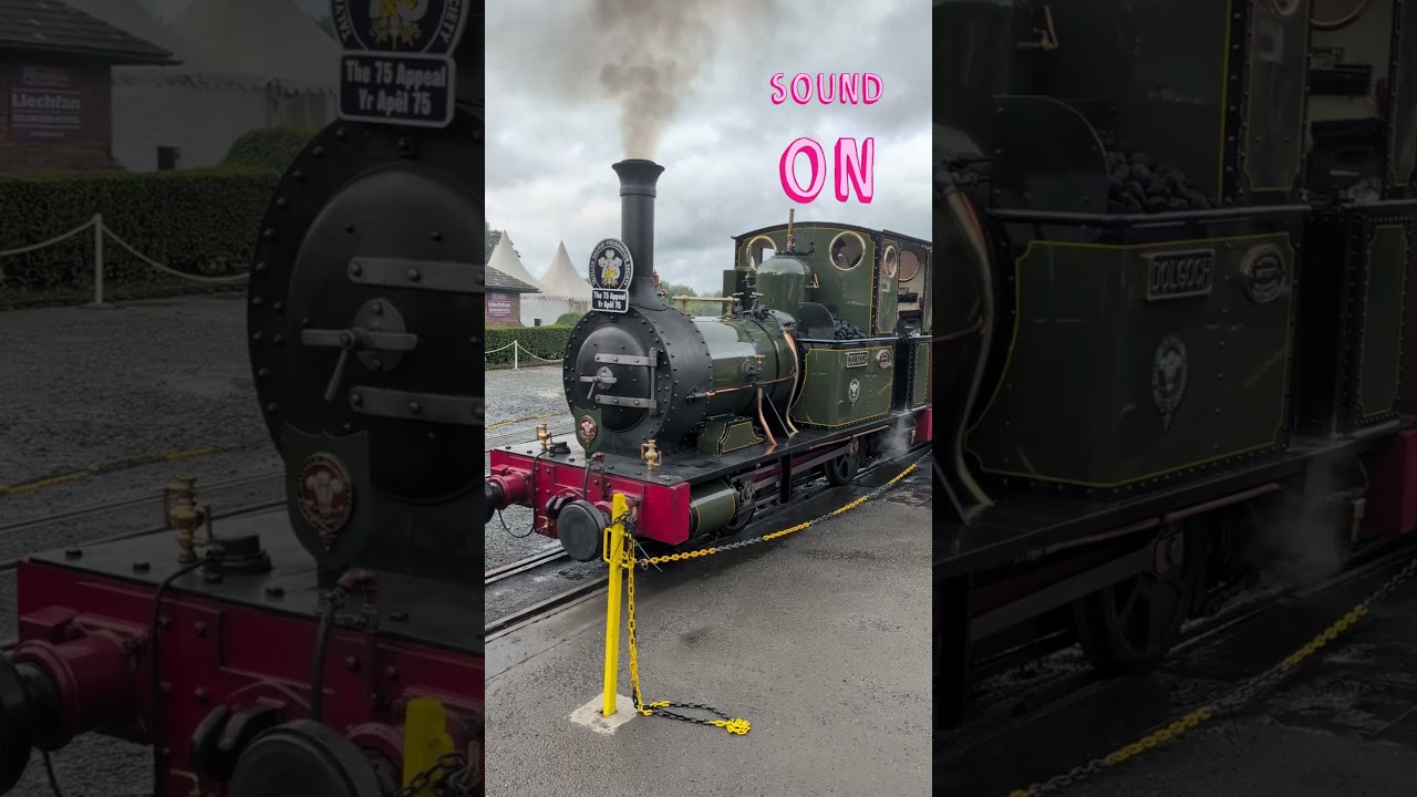 Dolgoch in steam at Tywyn Wharf 🔊 For the love of steam, sound on! #steamengine #asmr #shorts