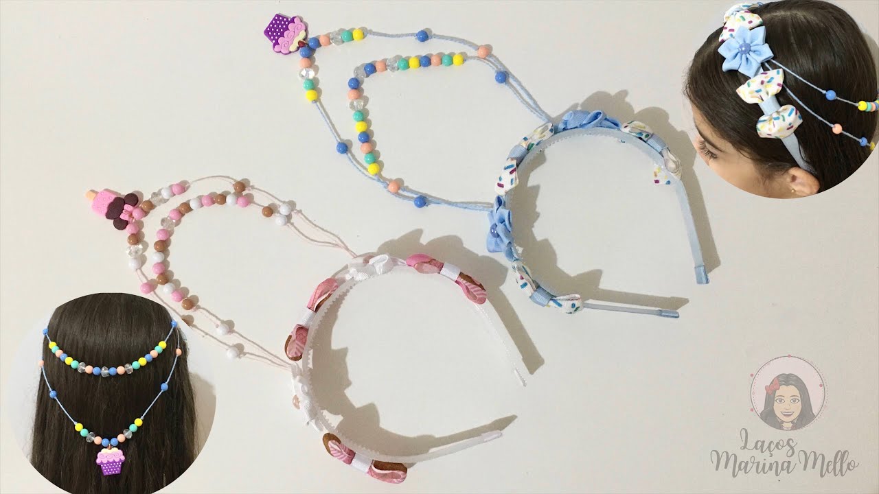 CLIP BAND NA TIARA/TENDÊNCIA DO MOMENTO PARA DIA DAS CRIANÇAS🎀By Marina Mello