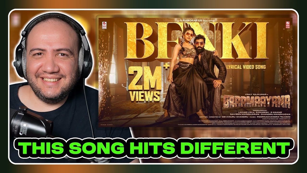 🇮🇳 Песня Бенки Лирическая | Граамаяна | Винай Раджкумар, Мега Шетти | Реакция продюсера на каннада