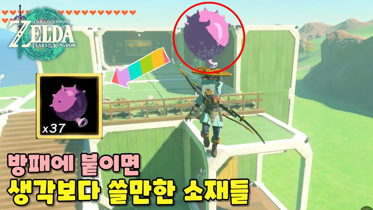 방패에 붙이면 생각보다 쓸만한 소재들 : 젤다 왕눈