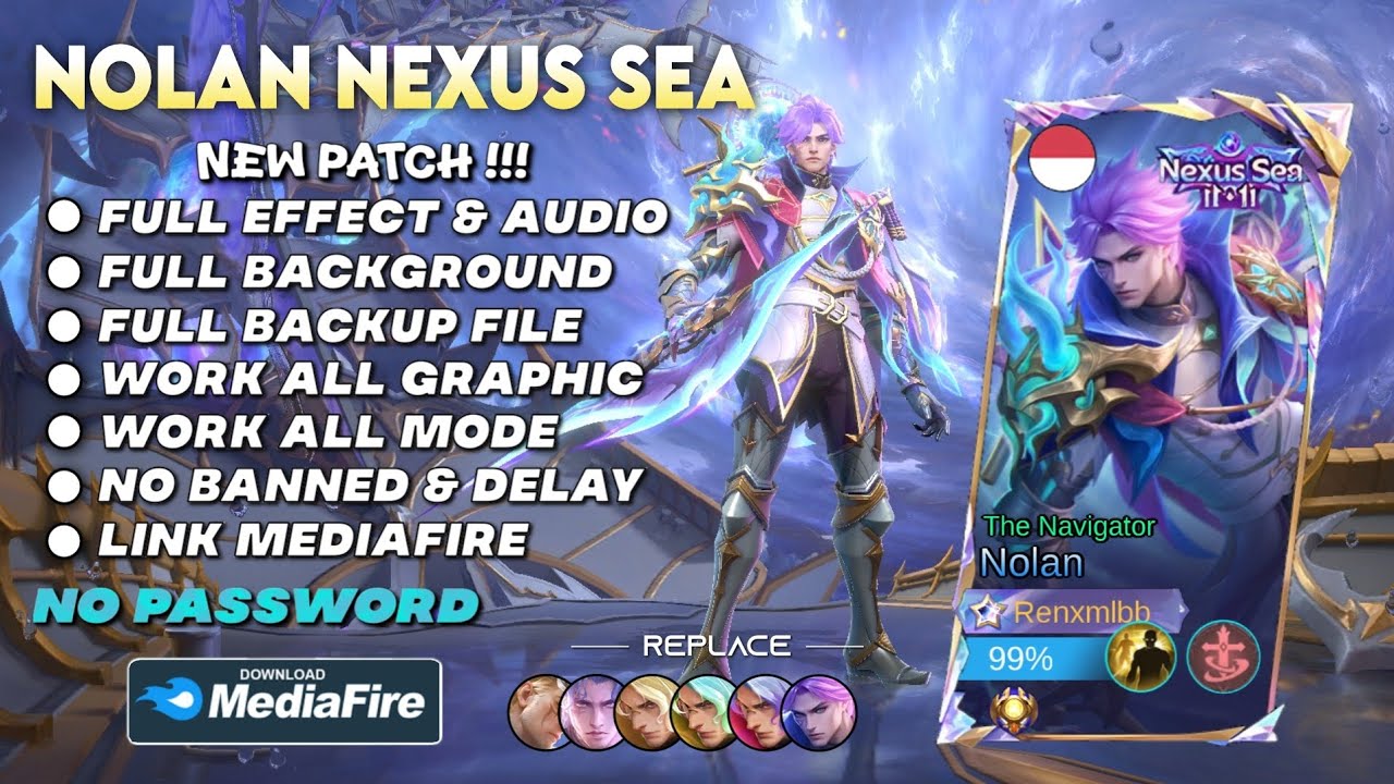 NEW! Script Skin Nolan Nexus Sea 11.11 | Full Effect & Voice - Latest Patch