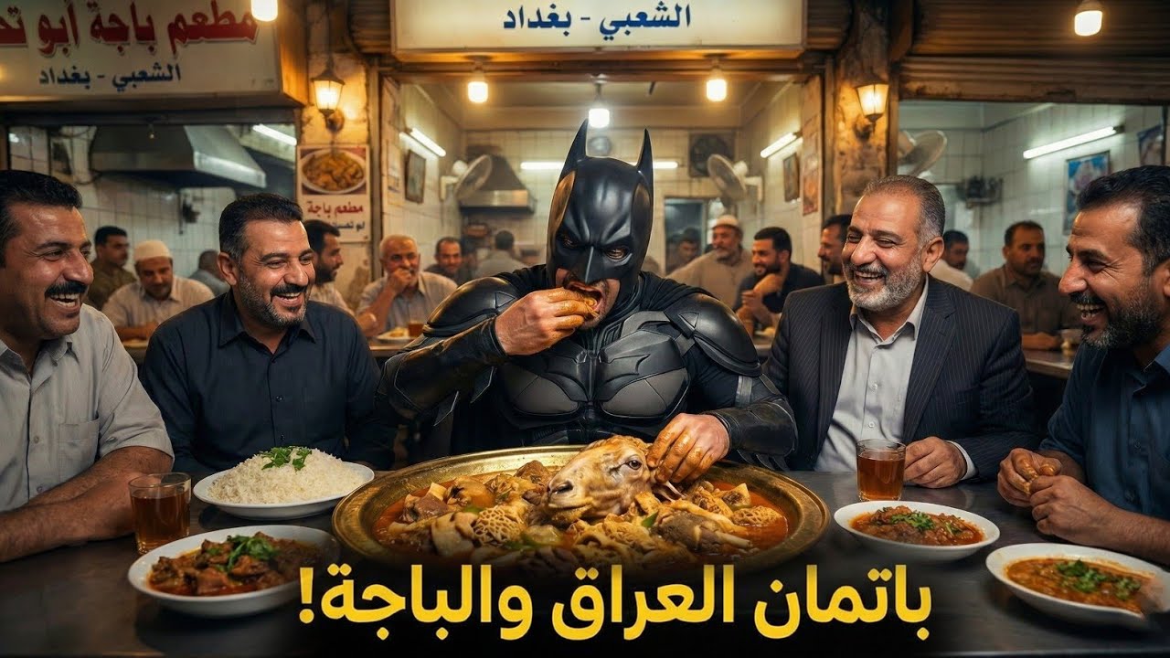 باتمان العراق ياكل باجة لاول مرة