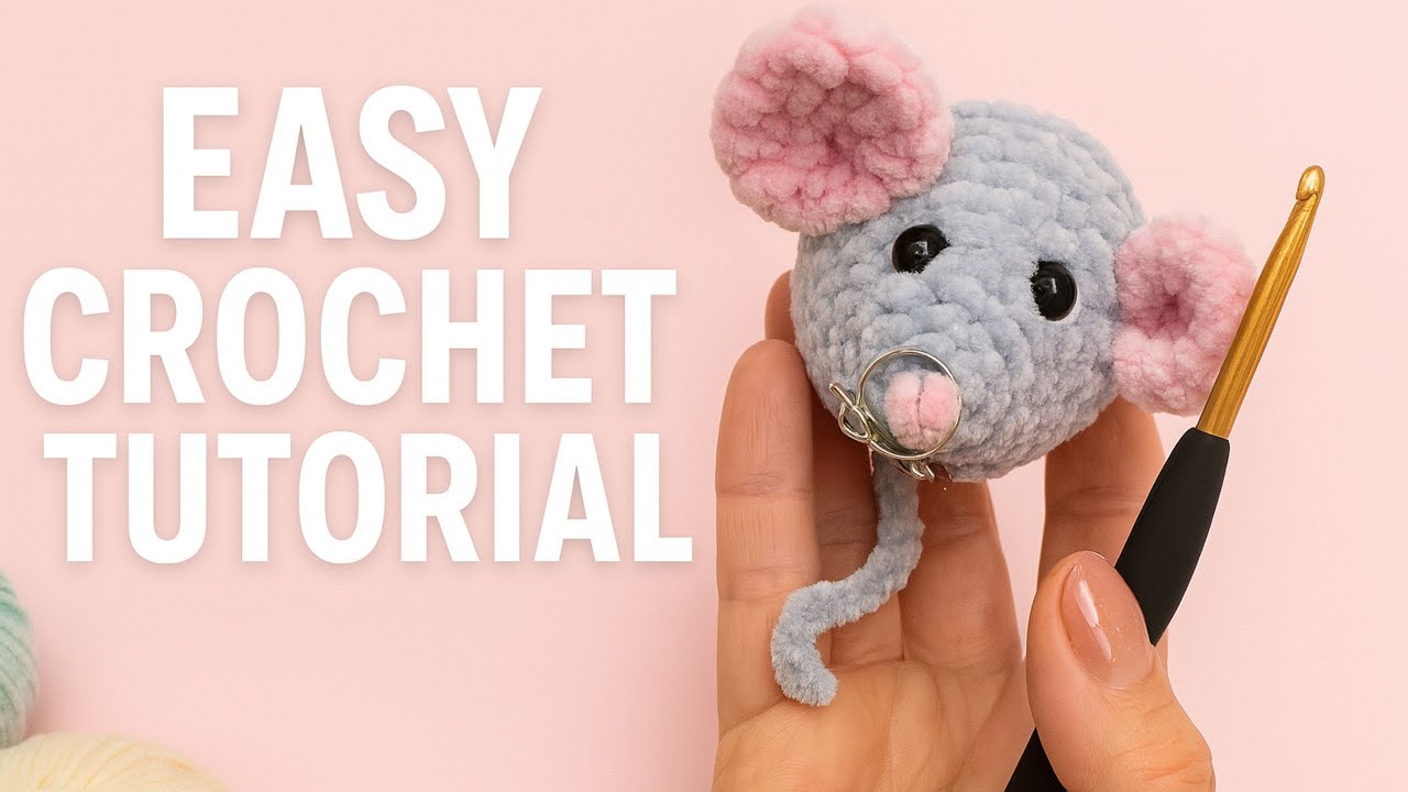 🧶 How to Crochet a Mouse | Super Easy Cat Toy for Beginners