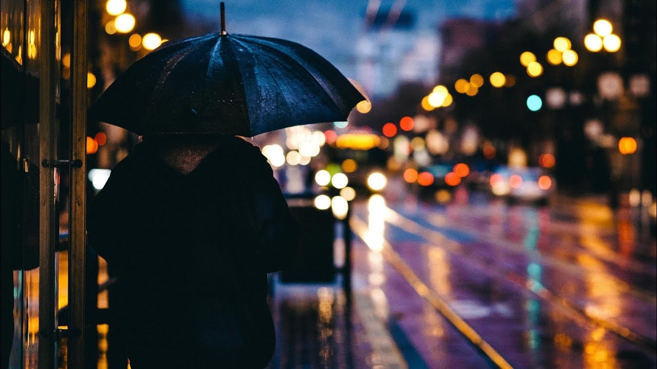 Rain on Umbrella Sounds 🌧️ | Black Screen | 1 Hour