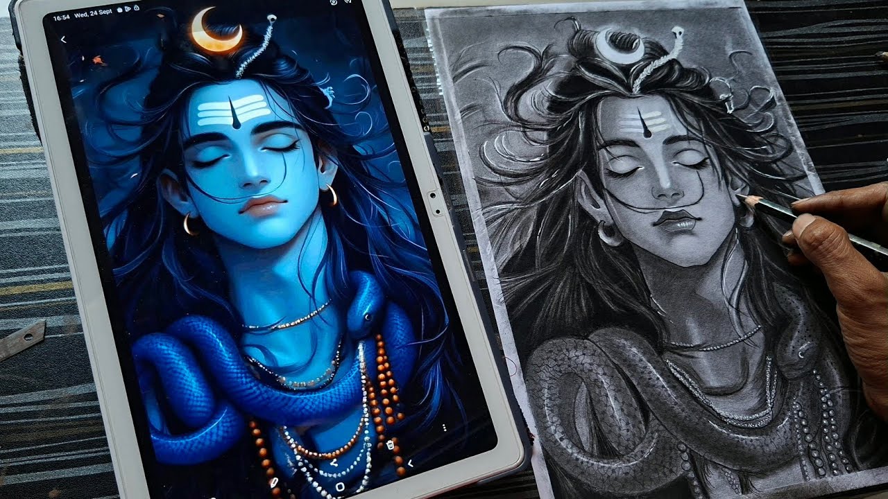 How to Draw Lord Shiva |  Mahadev Drawing | Part-3