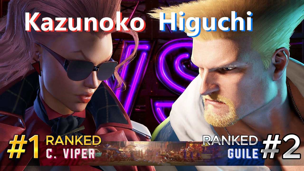 SF6⚡Kazunoko (#1 Ranked C.Viper) vs Higuchi (#2 Ranked Guile)⚡High Level Gameplay