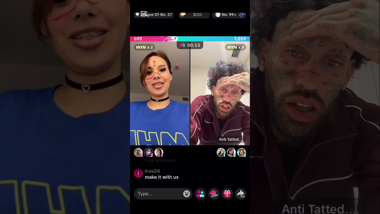 Stella with Anti Tatted / Kiara Saturday TikTok live videos