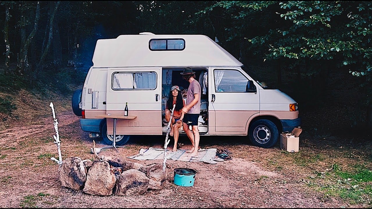 Van life dans le Morvan, France / Дом на колесах. Кэмпинг у озера / VW T4